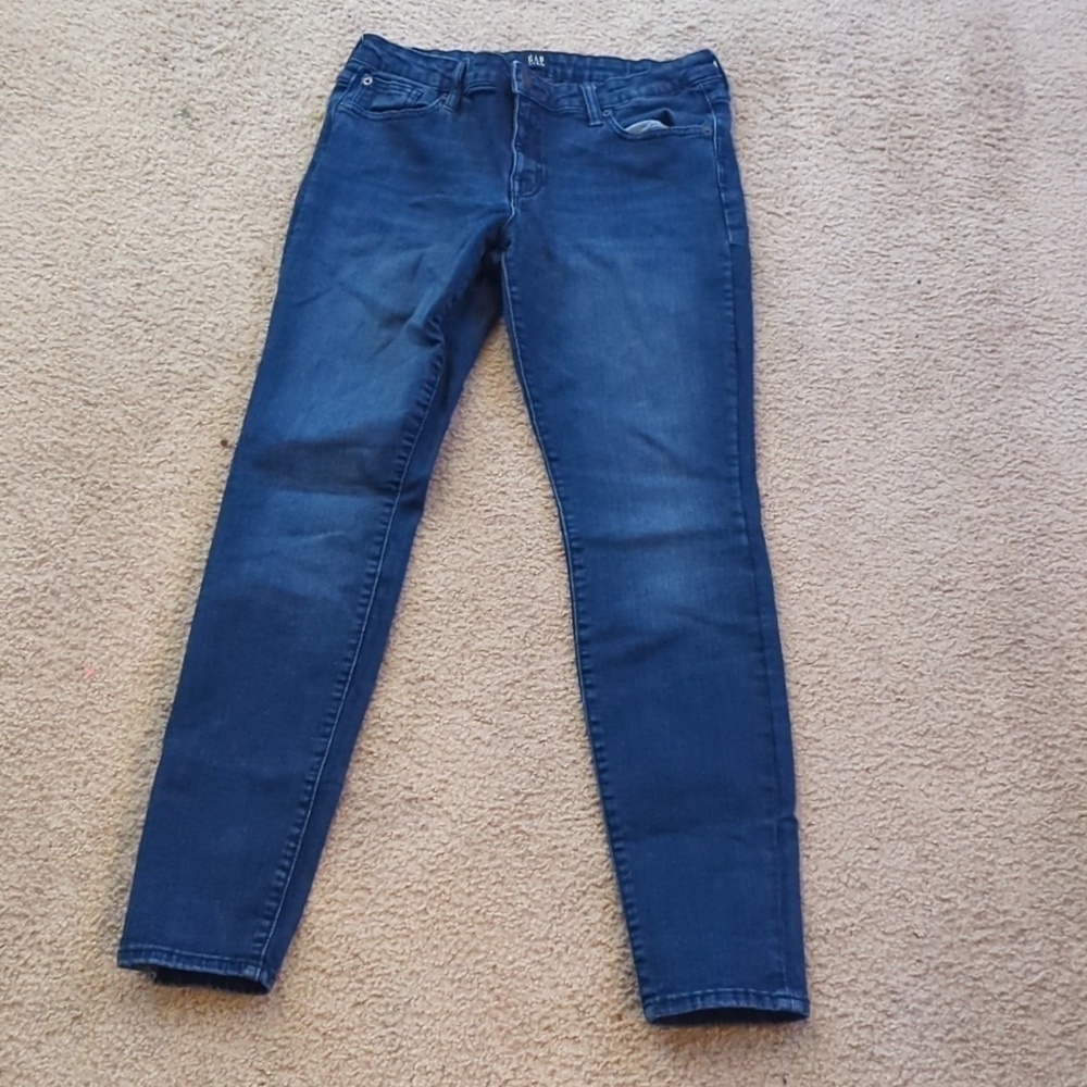 Gap Women's  Regular Legging Dark Wash Denim Jeans Size 29 - Picture 4 of 9
